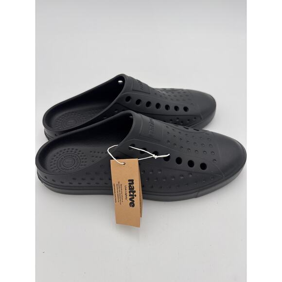 Native Jefferson Clog in Jiffy Black Unisex Size 5 M/ 7 W - Picture 2 of 6